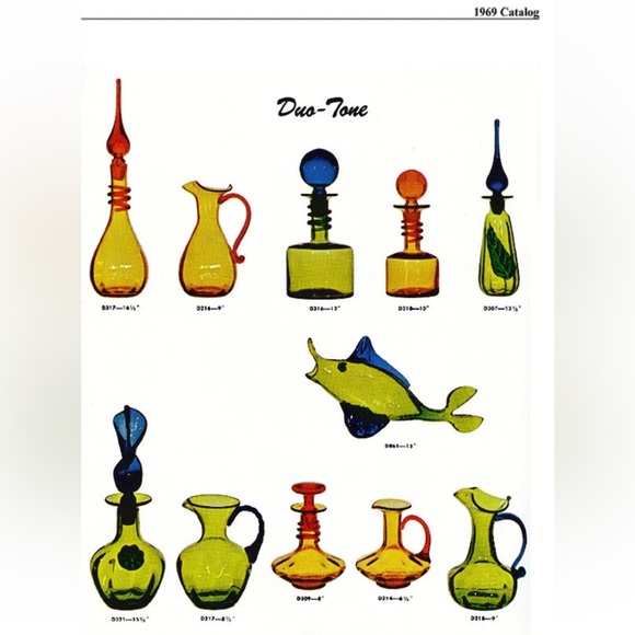 1960's Amberina Art Glass Decanters by
Rainbow / Blenko - Picture 6 of 6